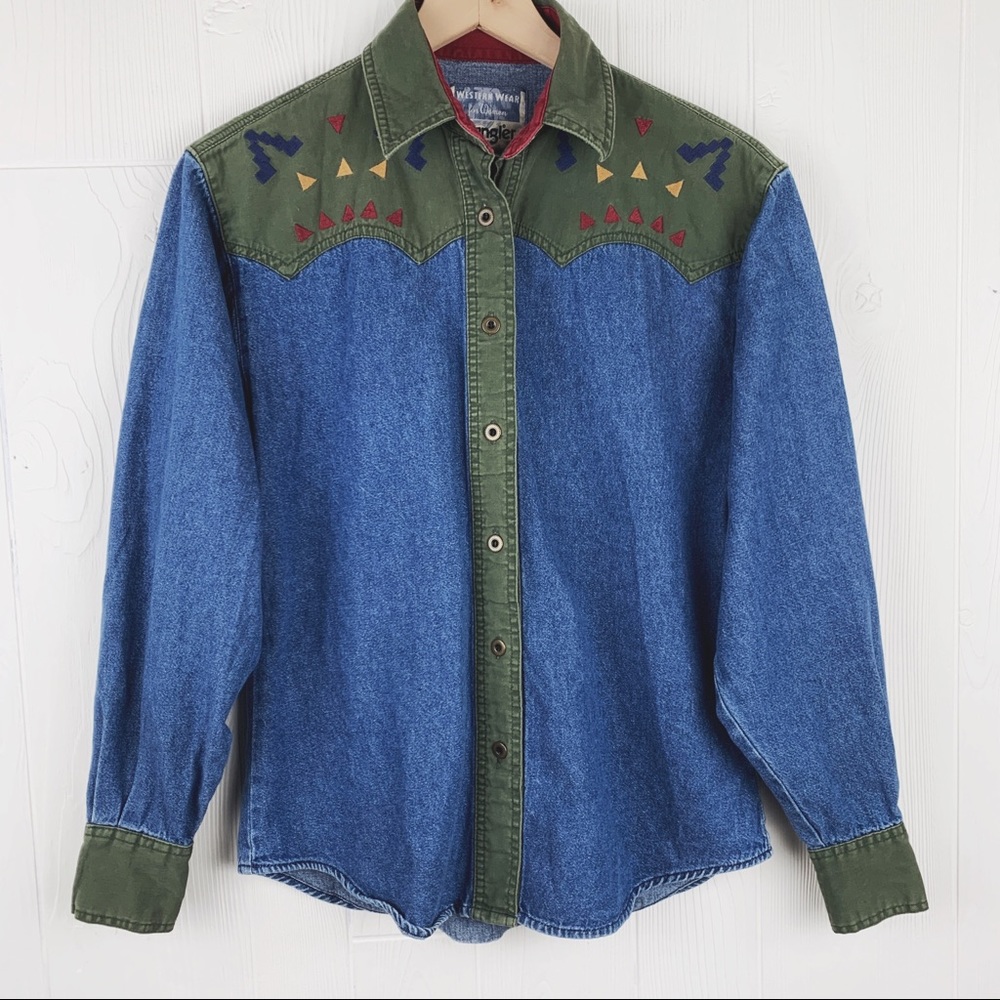 Vintage Wrangler Western Button Down Shirt